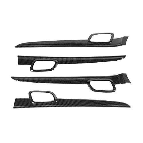 Hoolcar Interior Door Handle Cover Kits ABS Trims for 2011-2020 Jeep Grand Cherokee, Carbon Fiber - Image 2