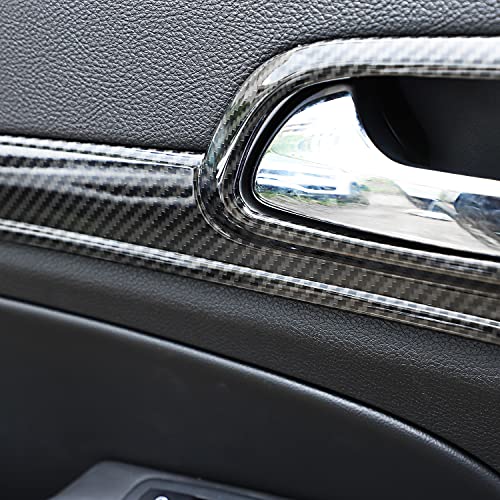 Hoolcar Interior Door Handle Cover Kits ABS Trims for 2011-2020 Jeep Grand Cherokee, Carbon Fiber - Image 4