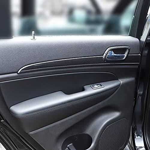 Hoolcar Interior Door Handle Cover Kits ABS Trims for 2011-2020 Jeep Grand Cherokee, Carbon Fiber - Image 3