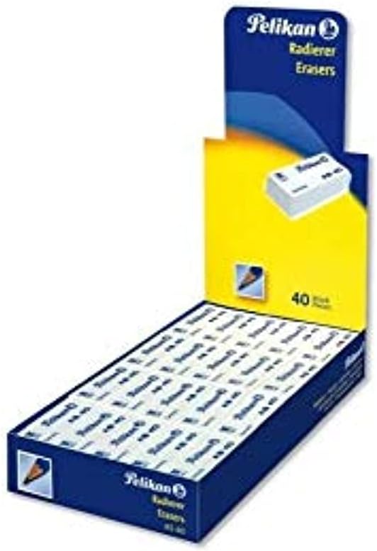 Pelikan AS White Eraser, 40-Pcs in Box