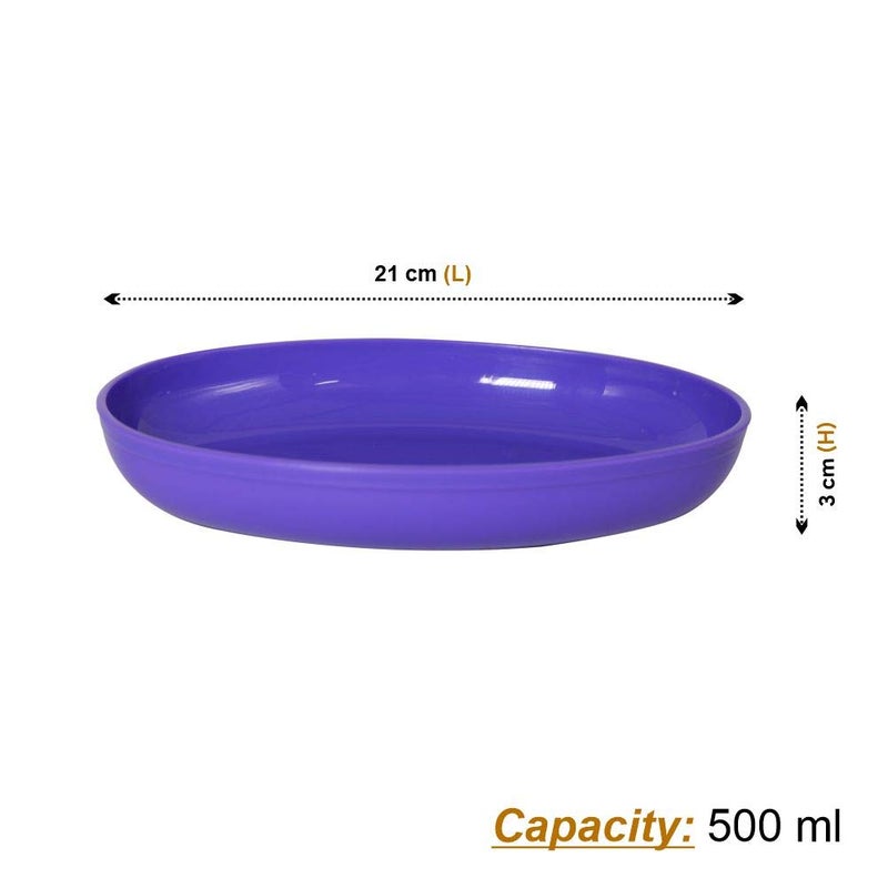 Wonder Homeware Sigma Snacker Microwave Safe Bowl Set, 4 pc 500 ml, Pink Color (Black Yellow Green Violet) - Image 3