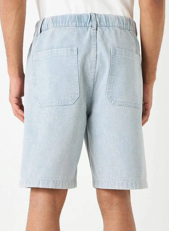 Lee Cooper Lee Cooper Regular Fit Denim Shorts with Belt Detail