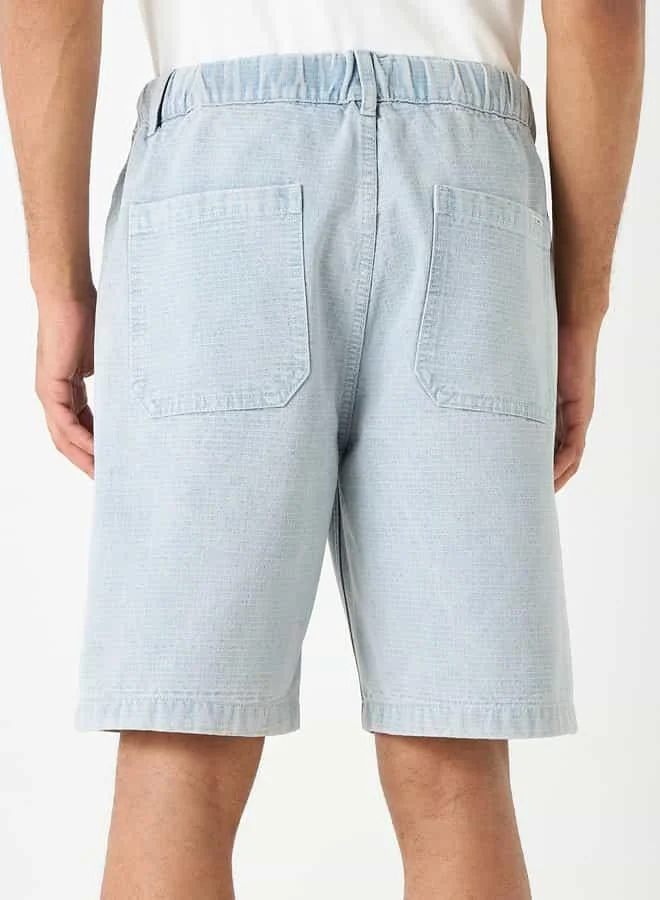 Lee Cooper Lee Cooper Regular Fit Denim Shorts with Belt Detail