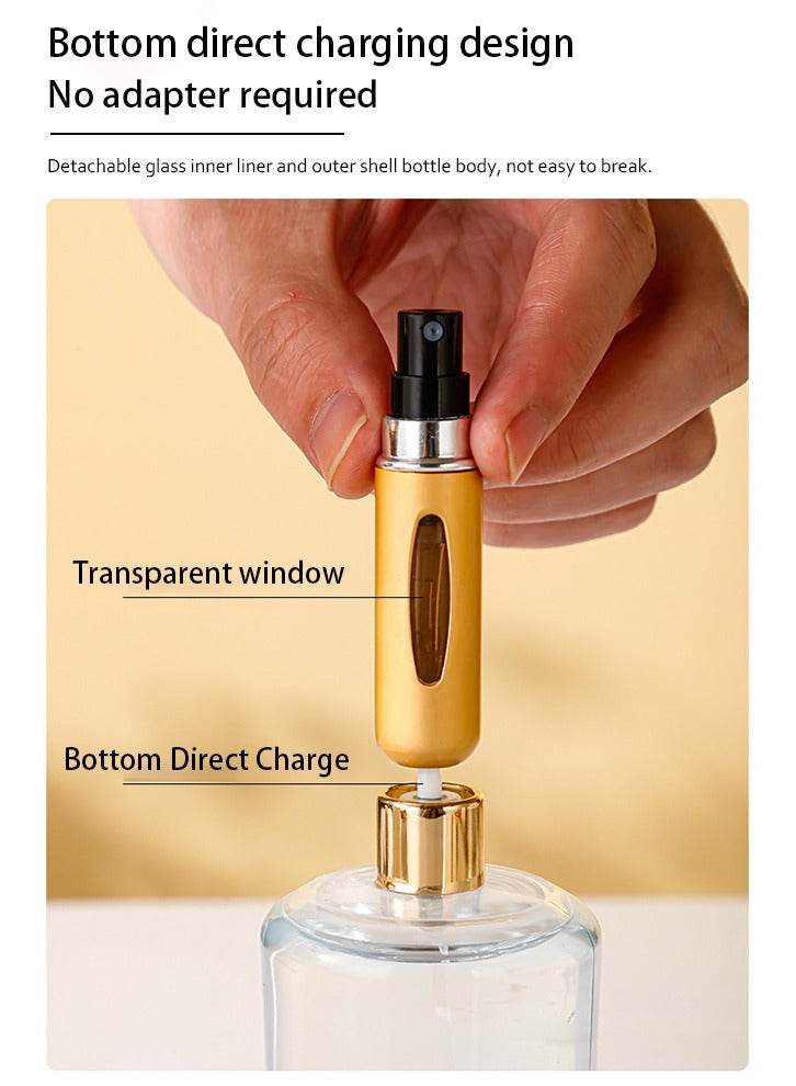 4-Piece Travel Portable Mini Perfume Bottle Multicolour - Image 2