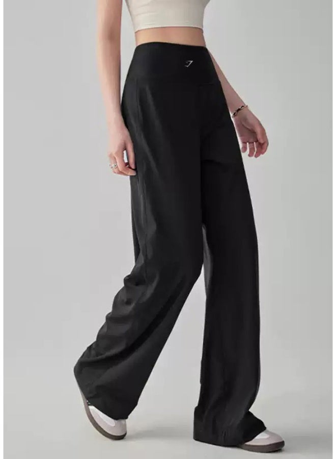 جيمشارك Gymshark high-waisted wide-leg sweatpants women's drape loose yoga pants quick-drying slim casual mop pants - Image 3