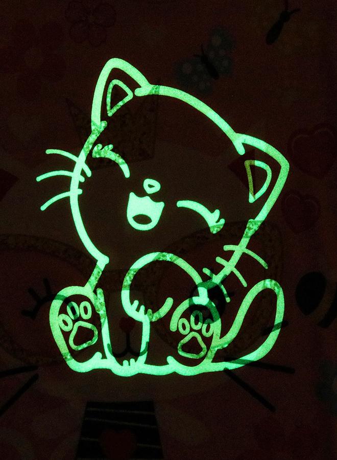 babyqlo Cat Princess Girls Glow in the dark Pajama Set - Image 4