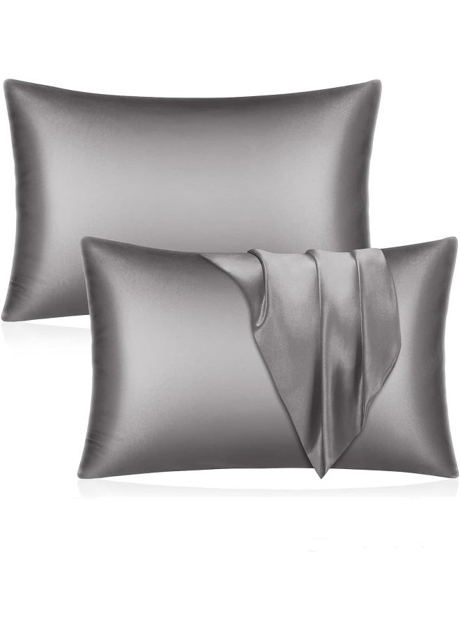 Somer Field - Silk Pillowcases For Hair And Skin 2 Pack Standard Size with Envelope Closure (2 Pcs Pillowcases (50 x 75 cm) (Dark Grey) - pzsku/ZFA8E62B8F9FC89FA51A8Z/45/_/1728645696/914c3427-52b8-4ee2-9de1-644552bbdb62