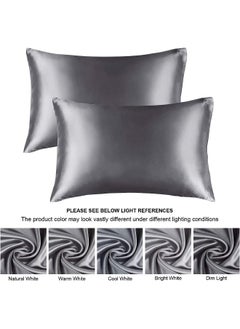 Somerfield Somer Field Premium Hair Care Pillowcases – 2 Pack Standard Size (50 x 75 cm) with Envelope Closure, Dark Grey  - Image 5
