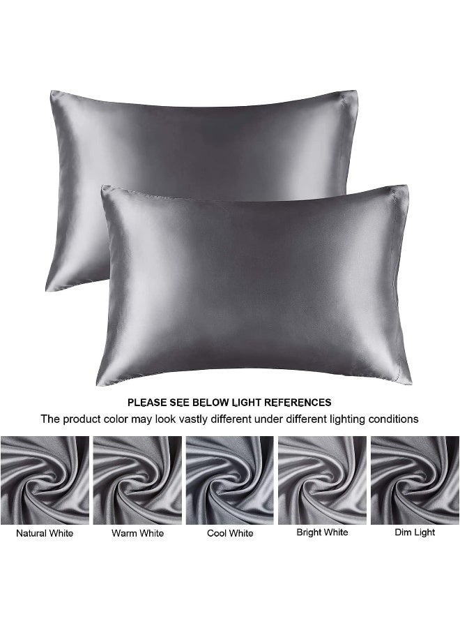 Somerfield Somer Field Premium Hair Care Pillowcases – 2 Pack Standard Size (50 x 75 cm) with Envelope Closure, Dark Grey - Image 5