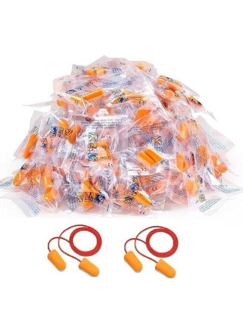 Biella Ultra Soft Foam Comfortable Multi-Purpose Corded Earplugs for Sleeping, Snoring, Travel, Concerts, Studying, Loud Noise (EAR PLUG, 25 PAIR)