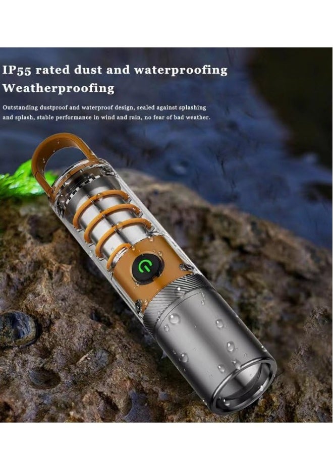 Super Bright LED Flashlight, USB Rechargeable, High Power 10000 Lumen Tactical Flashlight, 6 Modes, for Camping and Hiking - Image 2