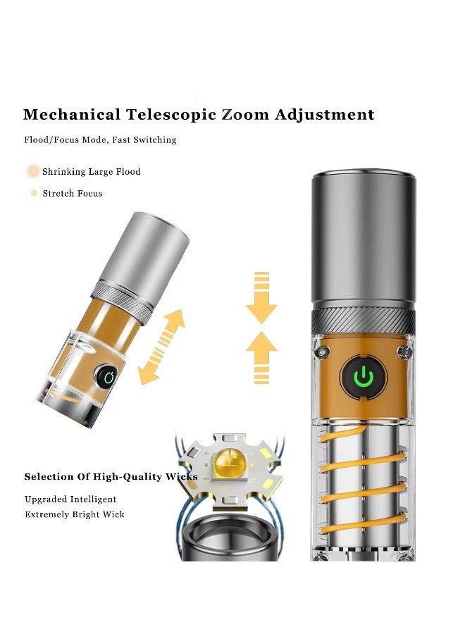Super Bright LED Flashlight, USB Rechargeable, High Power 10000 Lumen Tactical Flashlight, 6 Modes, for Camping and Hiking - Image 4