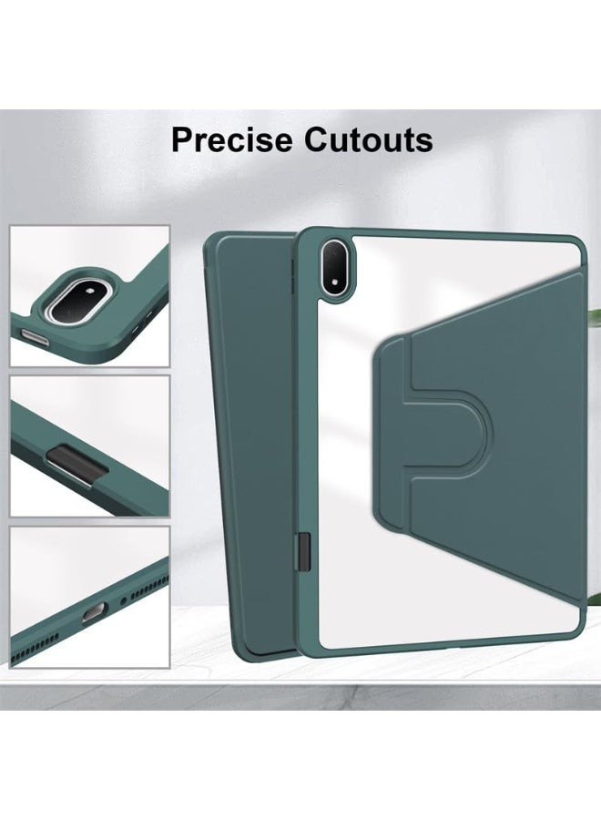 Case for OnePlus Pad 3 Pad 2 Pro 13.2inch 2025 with Pen Slot, 360 Degree Rotating Protective Case Stand, PU Leather + PC Transparent Cover w/Wake/Sleep Tablet Case Cover (Green) - Image 4