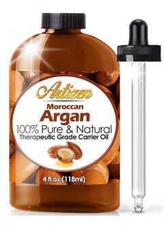 Artizen Artizen Moroccan Argan Oil - 4 Ounce Bottle (100% Pure & Natural) Suitable for Your Hair, Face, Skin, Nails & More - Natural Additive to Shampoo, Lotions and Soaps - Argan Oil for Soap Making  - Image 3