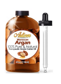 Artizen Artizen Moroccan Argan Oil - 4 Ounce Bottle (100% Pure & Natural) Suitable for Your Hair, Face, Skin, Nails & More - Natural Additive to Shampoo, Lotions and Soaps - Argan Oil for Soap Making  - Image 1