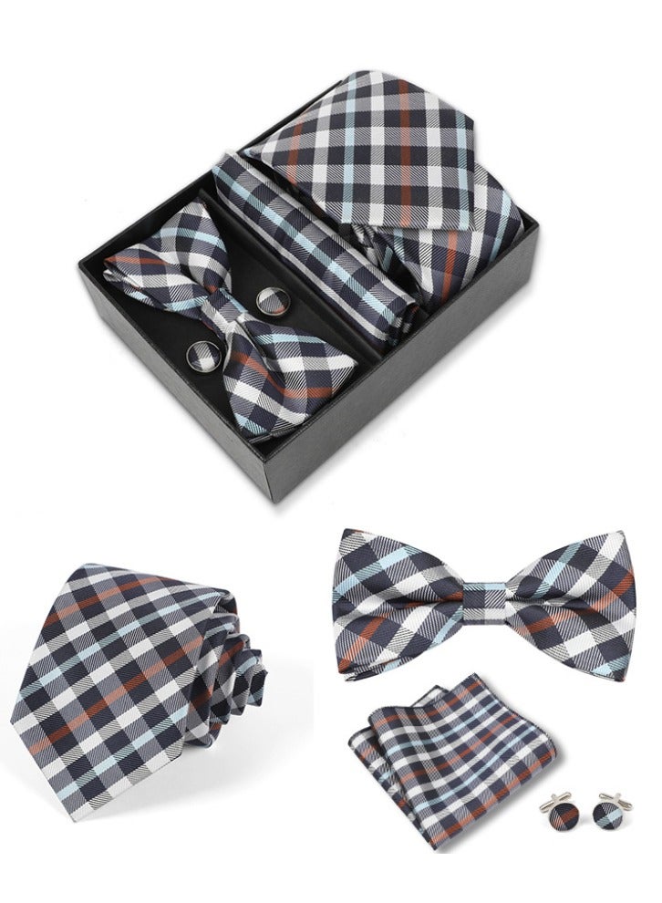أروى المألوف ربطة العنق دعوى هدية مربع مجموعة (التعادل ، جيب مربع ، أزرار أكمام ، القوس التعادل مجموعة) - Image 1