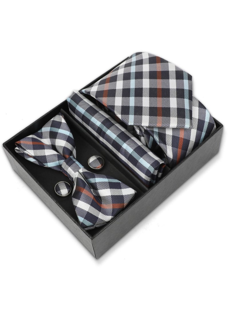 أروى المألوف ربطة العنق دعوى هدية مربع مجموعة (التعادل ، جيب مربع ، أزرار أكمام ، القوس التعادل مجموعة) - Image 2