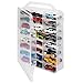 KISLANE Double Sided Storage Case for 48 Toy Cars Matchbox Cars Portable Transparent Storage Case with 48 Compartments Case Only Transparent - Image 3