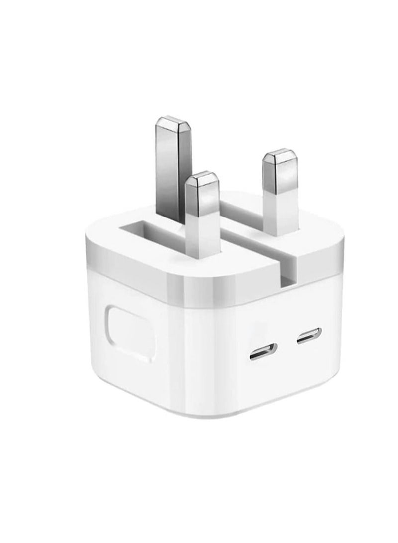 50W PD Wall Charging Adapter Dual USB C+C Ports