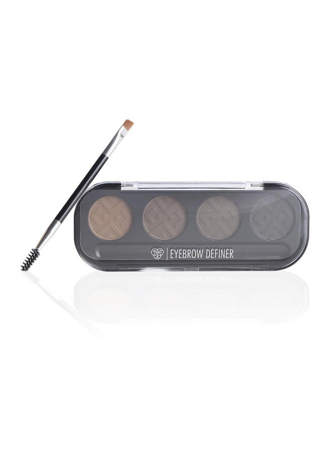 PAC Eyebrow Definer (4 Colors) | Comes With An Angled Brush & Spoolie For Sculpted & Shaping Eyebrows | With 4 Natural Pressed Powder Shades To Redefine Eyebrows | Suitable For All Skin Types - Image 1