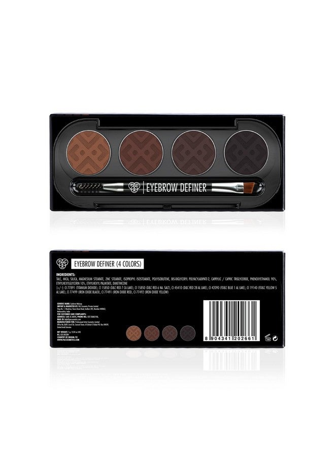 PAC Eyebrow Definer (4 Colors) | Comes With An Angled Brush & Spoolie For Sculpted & Shaping Eyebrows | With 4 Natural Pressed Powder Shades To Redefine Eyebrows | Suitable For All Skin Types - Image 5