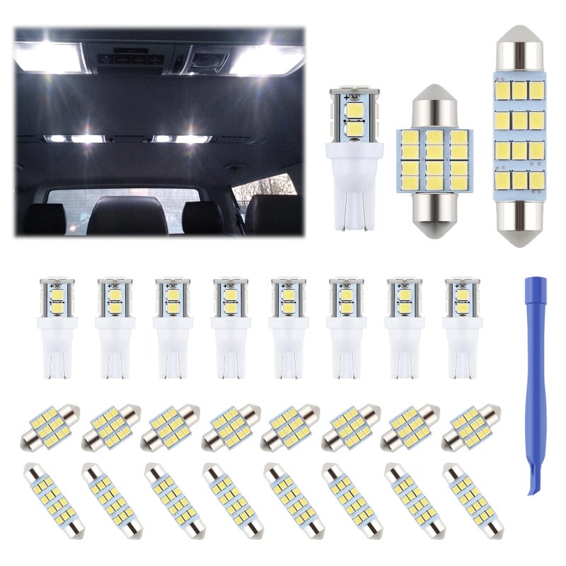iFunyLED - 24 قطعة لمبات LED داخلية للسيارة 194 T10 DE3175 578 31 مم 42 مم لمبات بديلة لخريطة السيارة باب لوحة الترخيص علامة جانبية - Image 1