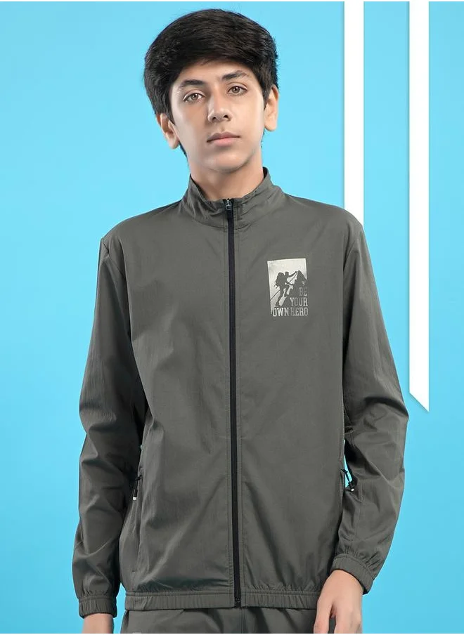 تكنوسبورت SOLID 2-WAY STRETCH JACKET by Styli