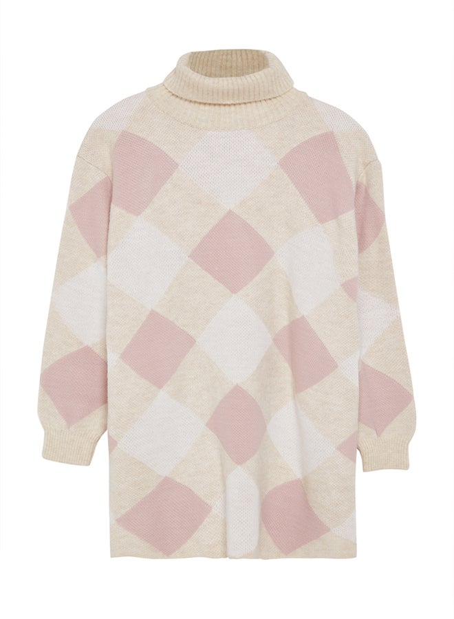 trendyol Powder Plaid/Color Block Knitwear Sweater - Image 5
