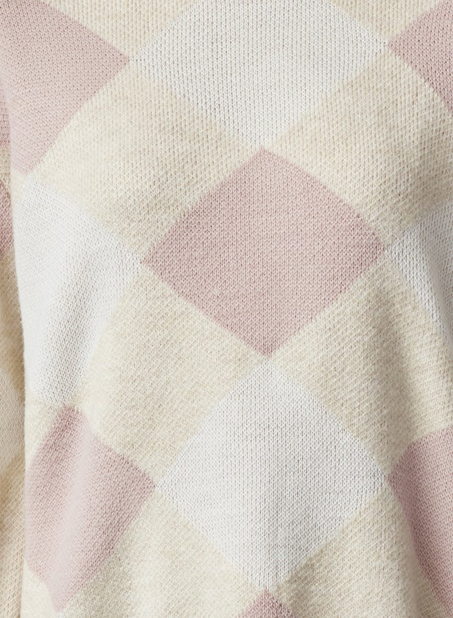 trendyol Powder Plaid/Color Block Knitwear Sweater - Image 3