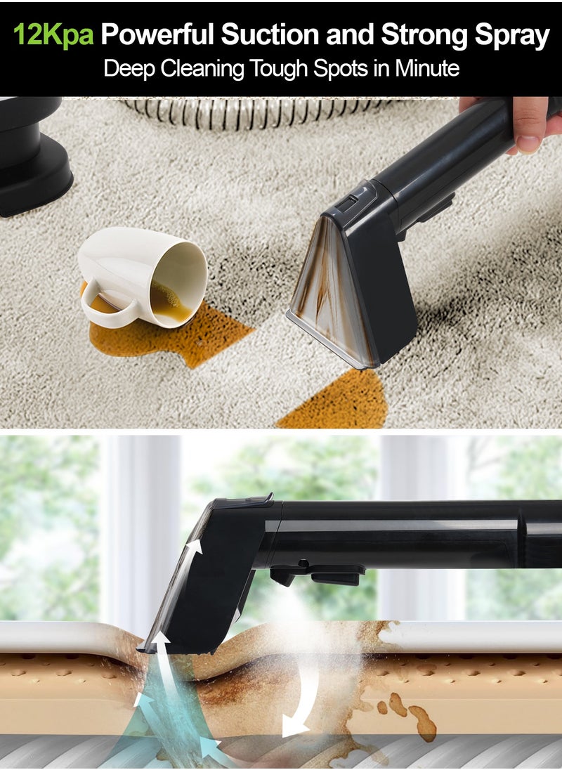 DOSCHER - Portable Carpet Cleaner - Low Noise, Long Battery Life, Powerful Suction with Self-Cleaning Feature. Perfect for Cleaning Sofas, Carpets, and Hard-to-Reach Stains. Ideal for Homes, Offices, and Restaurants - Image 1