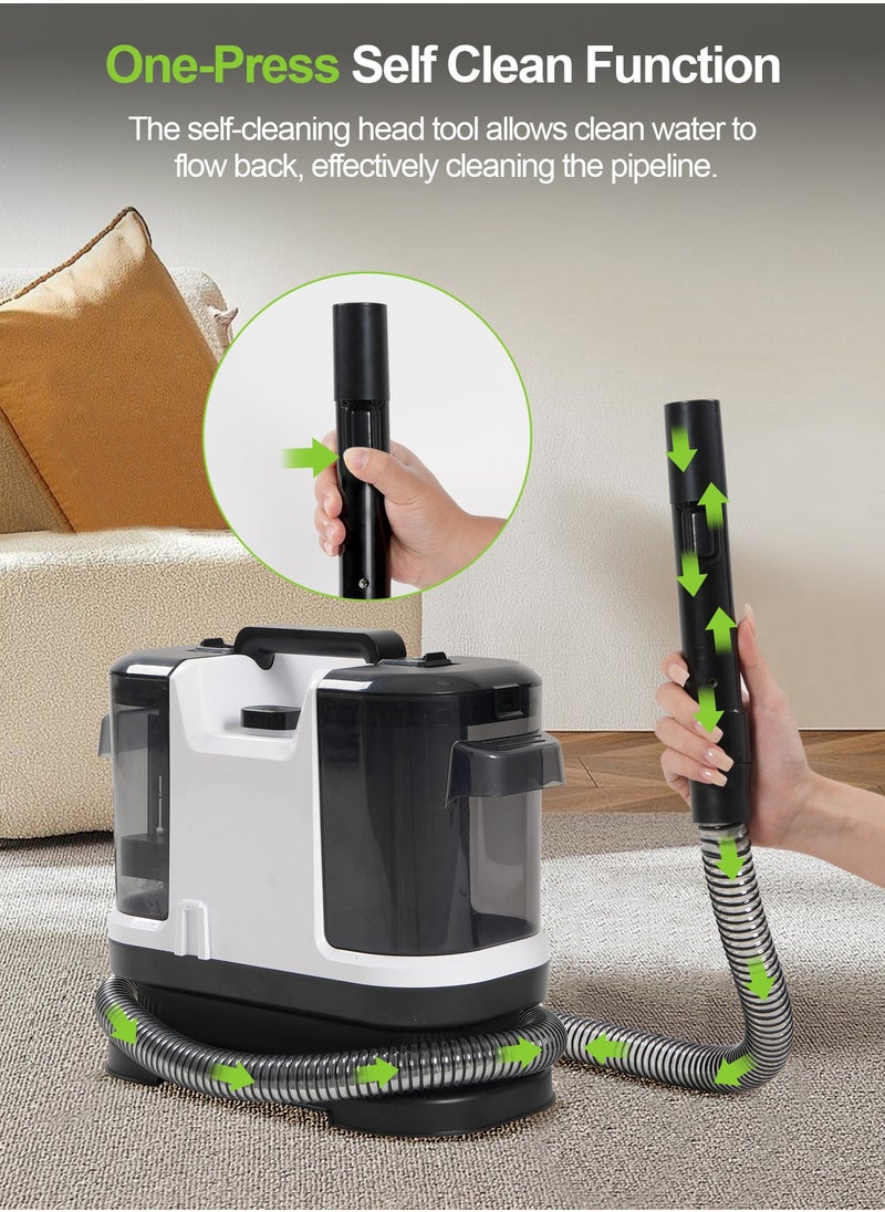 DOSCHER - Portable Carpet Cleaner - Low Noise, Long Battery Life, Powerful Suction with Self-Cleaning Feature. Perfect for Cleaning Sofas, Carpets, and Hard-to-Reach Stains. Ideal for Homes, Offices, and Restaurants - Image 1