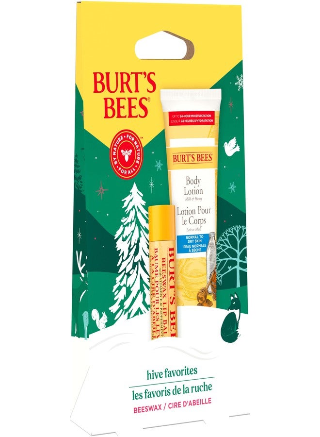 Burt's Bees Hive Favorites Beeswax Holiday Gift Set, Beeswax Lip Balm and Travel Size Body Lotion with Milk and Honey - Image 5