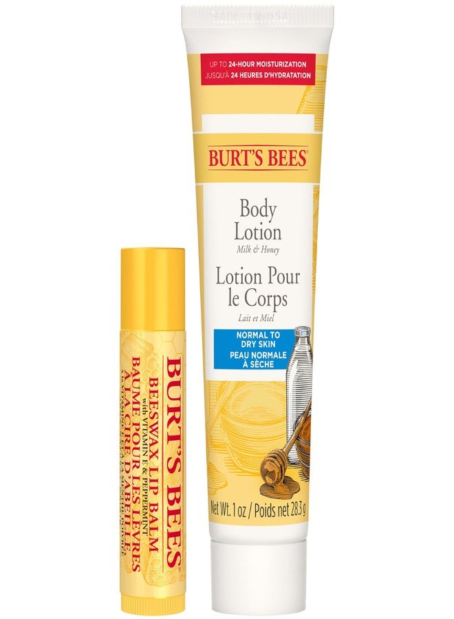 Burt's Bees Hive Favorites Beeswax Holiday Gift Set, Beeswax Lip Balm and Travel Size Body Lotion with Milk and Honey - Image 4