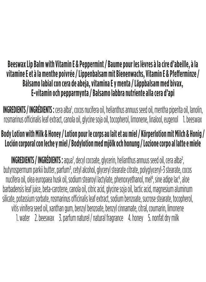 Burt's Bees Hive Favorites Beeswax Holiday Gift Set, Beeswax Lip Balm and Travel Size Body Lotion with Milk and Honey - Image 3