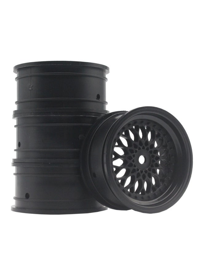 Generic 1/10 Flat Running Drift Racing Rv HSP94123 Electroplated Nylon Wheel Tire Wheel Frame Offset3-9mm-Color:6 Degrees - Black  - Image 1