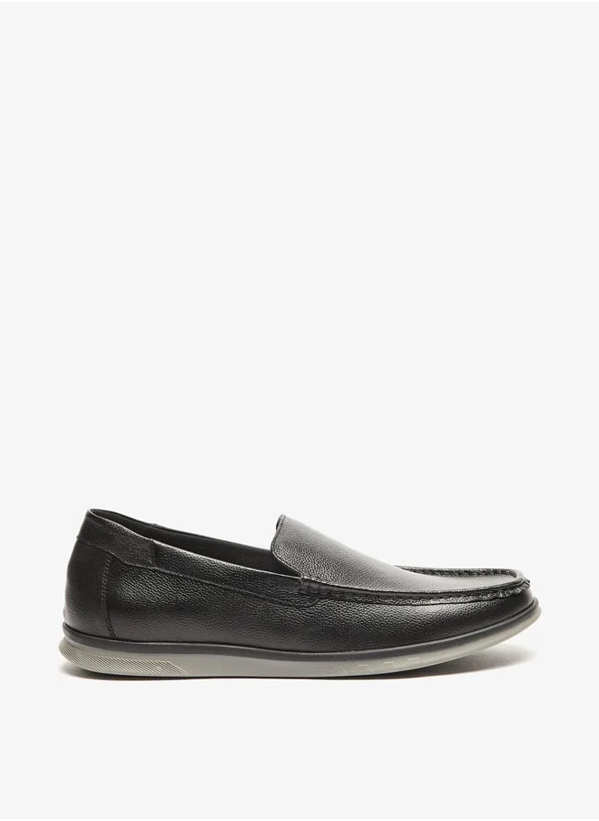 DUCHINI Men's Textured Slip-On Moccasins