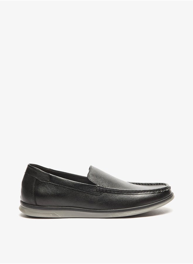DUCHINI Men's Textured Slip-On Moccasins  - Image 3
