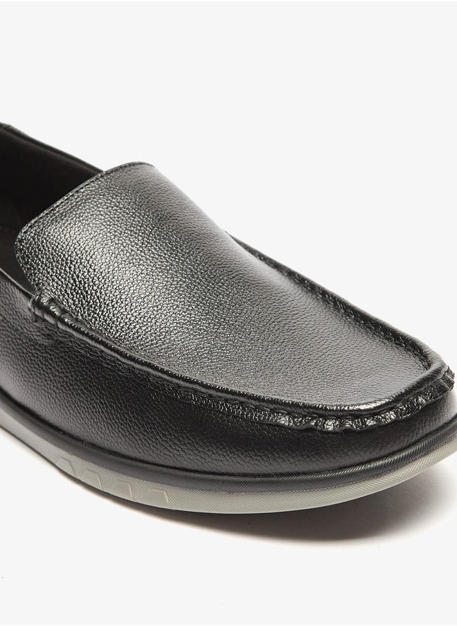 DUCHINI Men's Textured Slip-On Moccasins  - Image 5