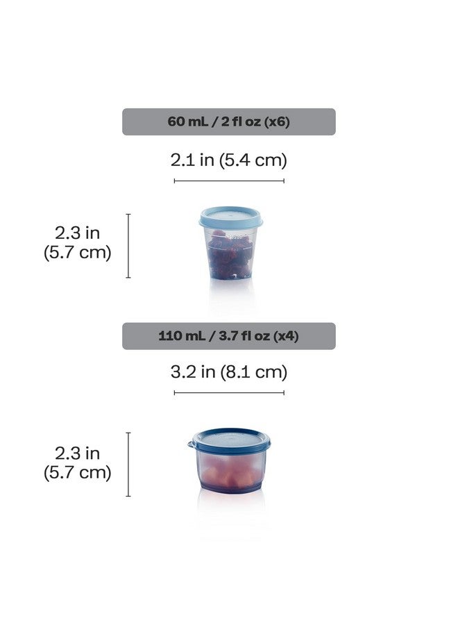Tupperware طقم تخزين الطعام توبراير سوبر سناك 10 حاوية، آمن في غسالة الصحون وخالي من BPA (10 حاويات، 10 أغطية) - Image 3