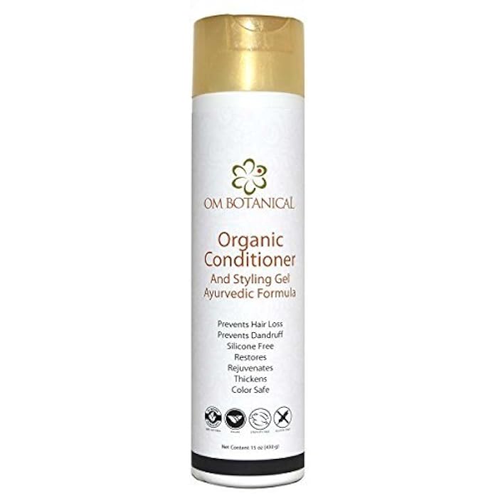 OM Botanical Ayurvedic Conditioner & Styling Gel – All-Natural Hair Treatment, Sulfate-Free, Silicone-Free, Vegan Leave-In/Rinse-Off Conditioner & Gel for Men & Women - Image 1
