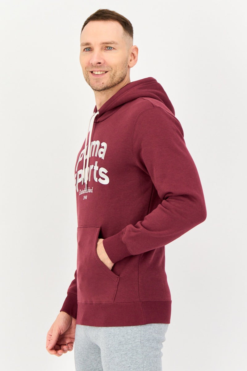PUMA Men Sportswear Fit Long Sleeve Outdoor Hoodie, Maroon - Image 2