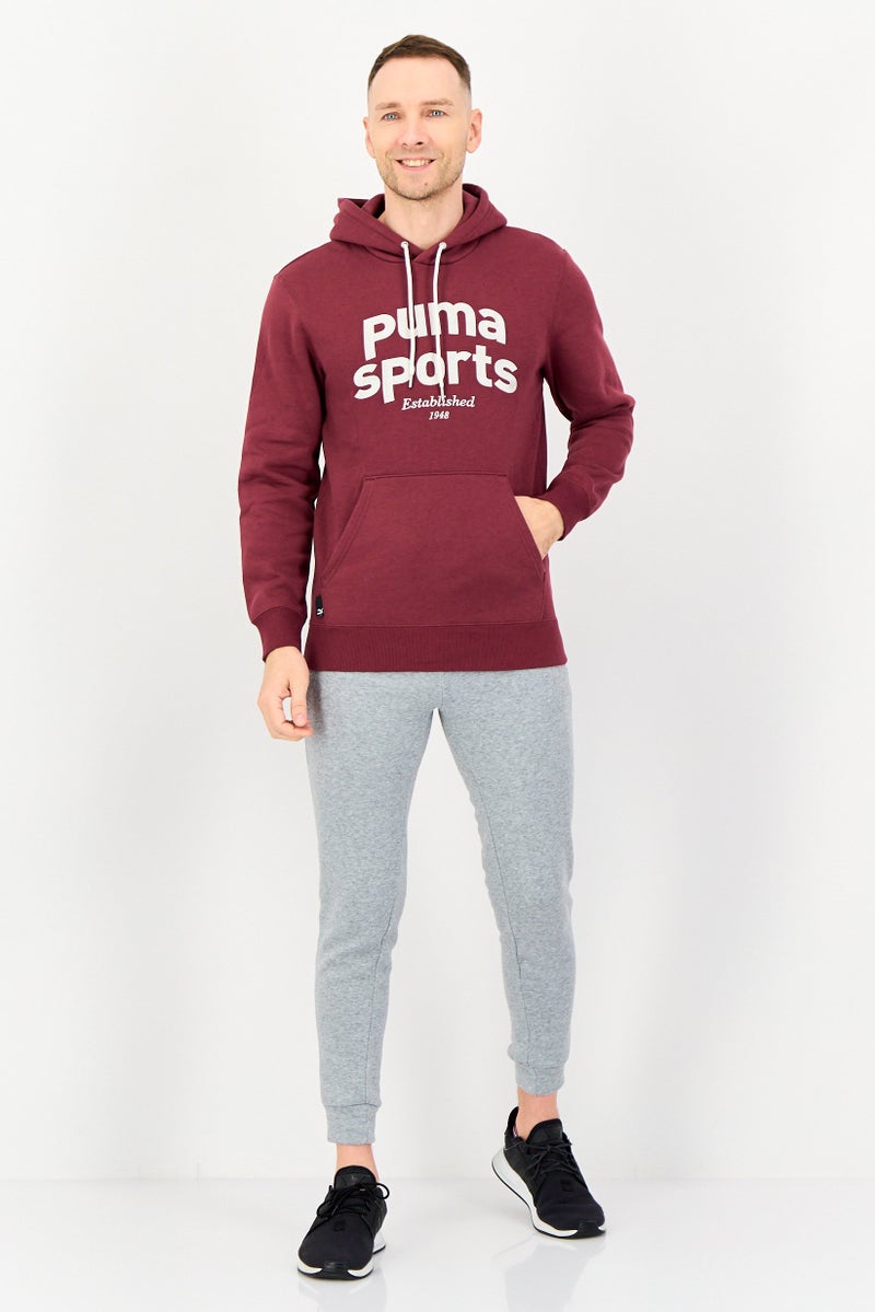 PUMA Men Sportswear Fit Long Sleeve Outdoor Hoodie, Maroon - Image 4