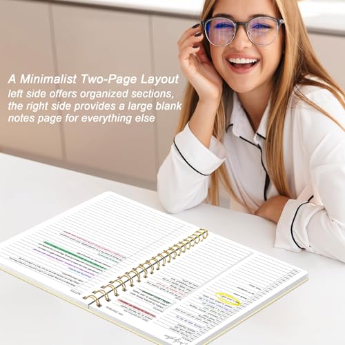 PIOOJK Undated Daily Planner With Hourly Schedule, To Do List Spiral Notebook, Easily Organize Your Work Tasks And Appointments, Perfect School Or Office Supplies For Organizing & Planning, 7.5"x10", Beige - Image 4