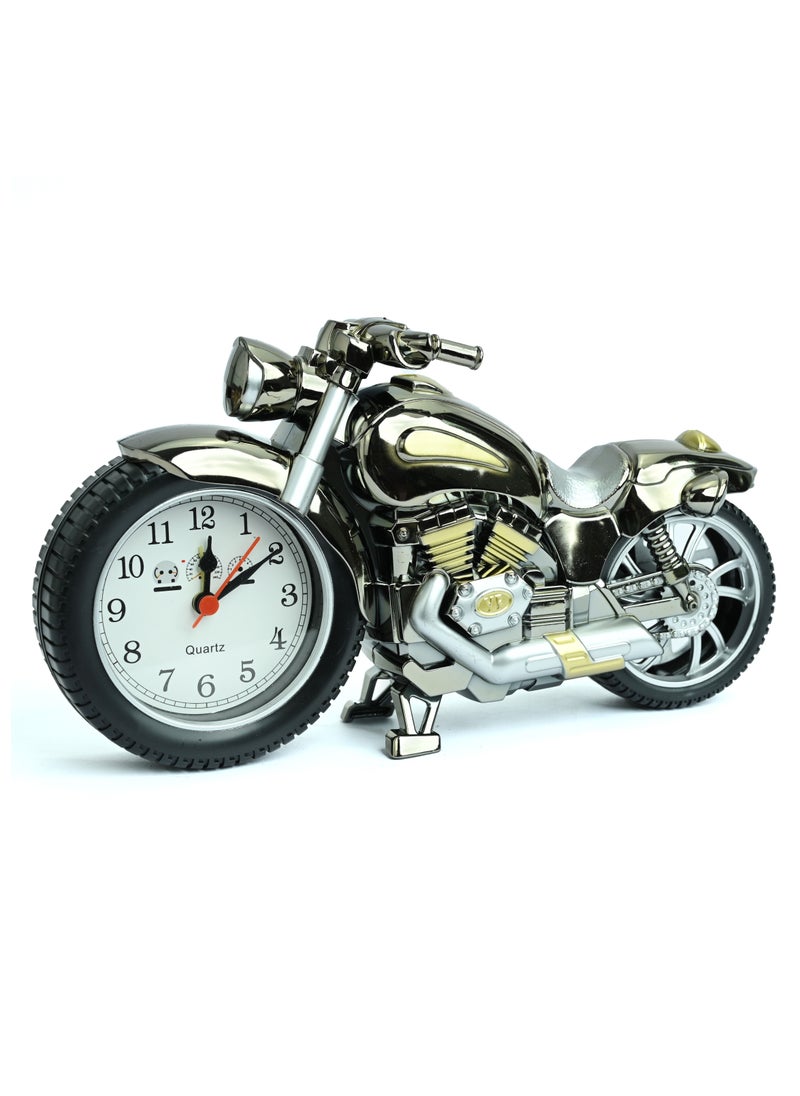 Generic - Motorcycle Table Clock, Decorative Clock for Bike Enthusiasts, Table Clock Kids Room Décor, Classic Vintage Alarm Clock for Living Room Decorations, Stylish Bike Clock for Home Office Decoration - Image 1