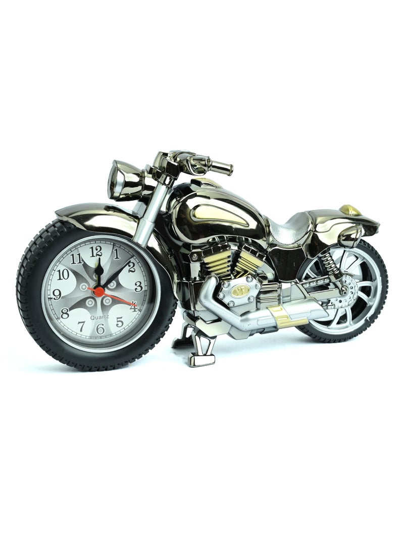 Generic - Motorcycle Table Clock, Decorative Clock for Bike Enthusiasts, Table Clock Kids Room Décor, Classic Vintage Alarm Clock for Living Room Decorations, Stylish Bike Clock for Home Office Decoration - Image 1