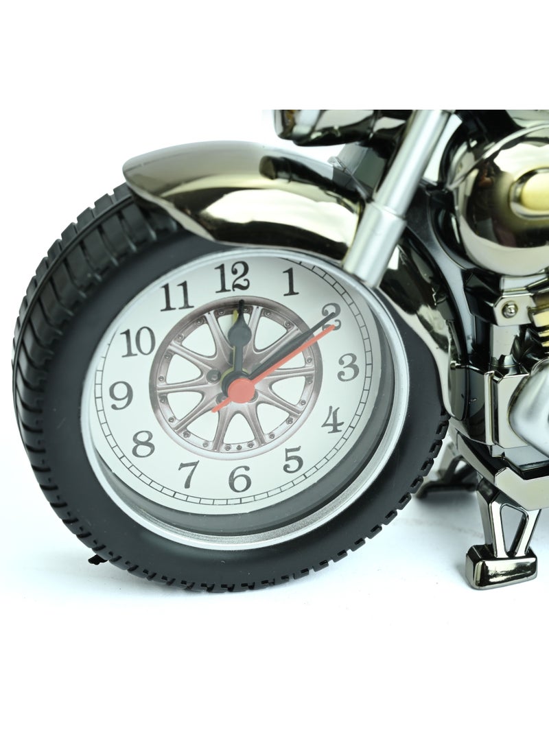 Generic - Motorcycle Table Clock, Decorative Clock for Bike Enthusiasts, Table Clock Kids Room Décor, Classic Vintage Alarm Clock for Living Room Decorations, Stylish Bike Clock for Home Office Decoration - Image 1