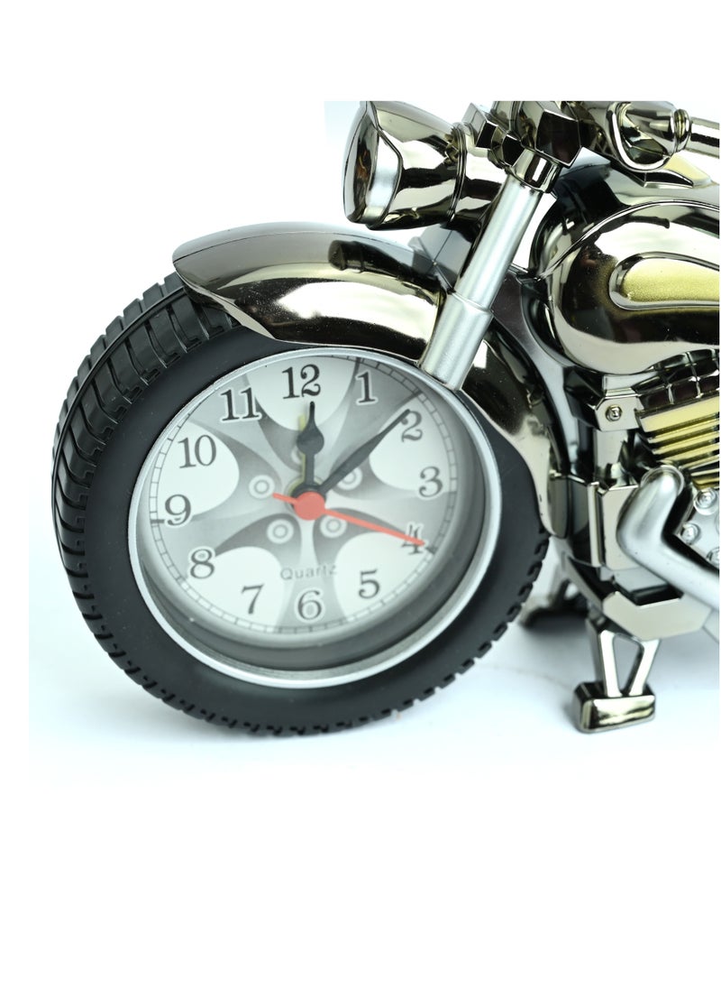 Generic - Motorcycle Table Clock, Decorative Clock for Bike Enthusiasts, Table Clock Kids Room Décor, Classic Vintage Alarm Clock for Living Room Decorations, Stylish Bike Clock for Home Office Decoration - Image 1
