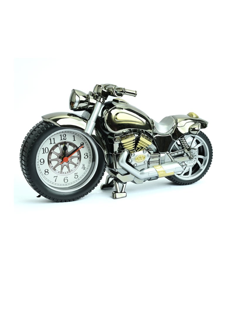 Generic - Motorcycle Table Clock, Decorative Clock for Bike Enthusiasts, Table Clock Kids Room Décor, Classic Vintage Alarm Clock for Living Room Decorations, Stylish Bike Clock for Home Office Decoration - Image 1