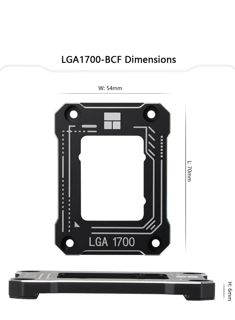 Excefore For Intel 12th/13th Gen LGA 1700 Bending Bracket Frame, CPU Snap Replacement Bracket/Aluminum CPU Stress Bending Correction Fixture, Standard for Coolers (Black)  - Image 4