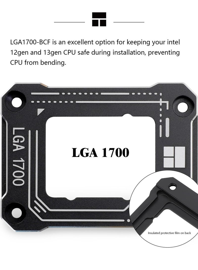 Excefore For Intel 12th/13th Gen LGA 1700 Bending Bracket Frame, CPU Snap Replacement Bracket/Aluminum CPU Stress Bending Correction Fixture, Standard for Coolers (Black)  - Image 3